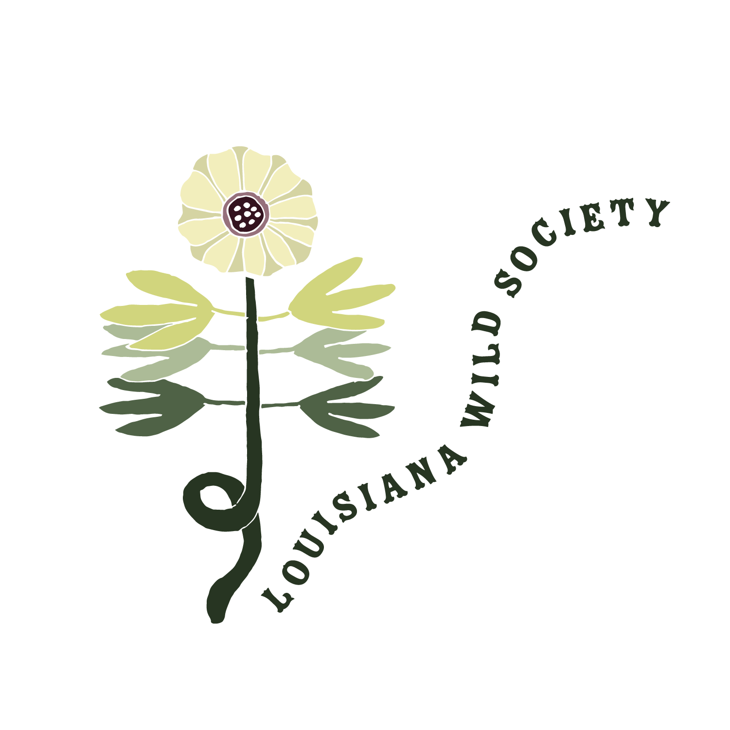 louisiana wild society logo with flower