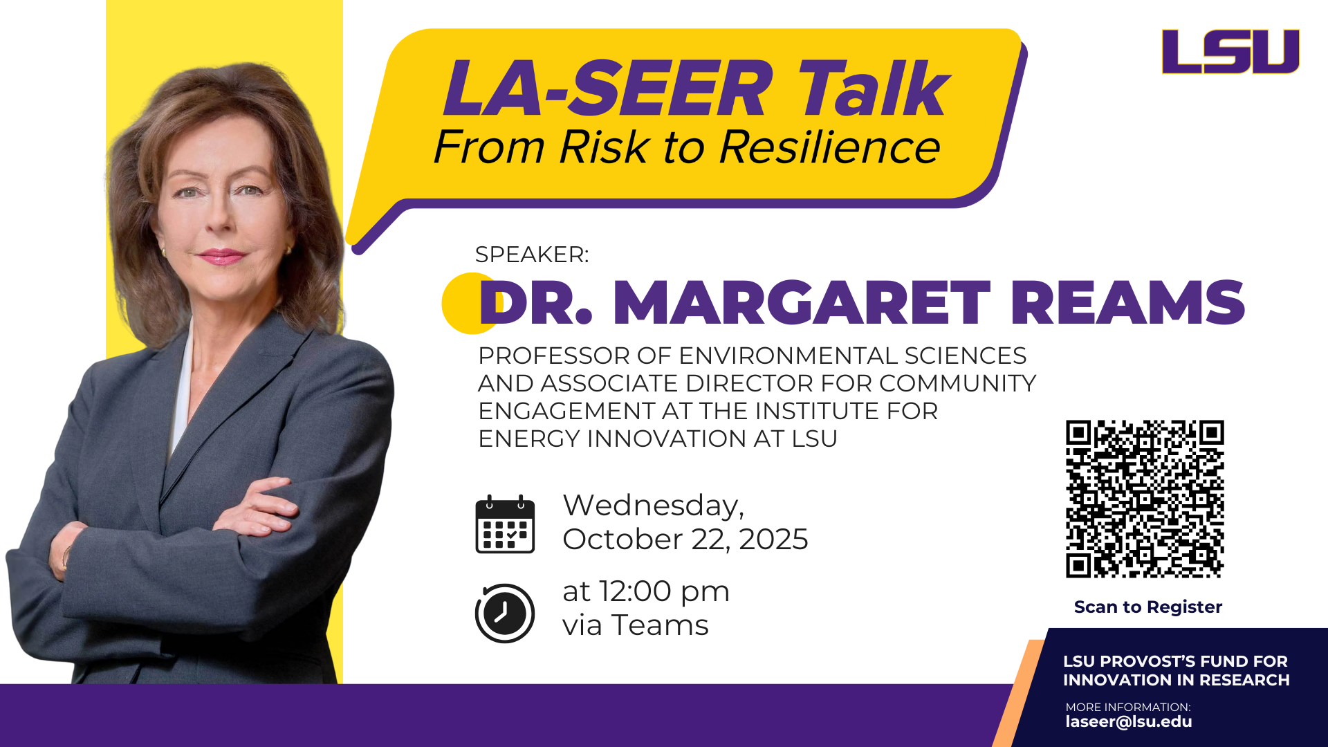 LA-SEER Talk with Dr. Reams